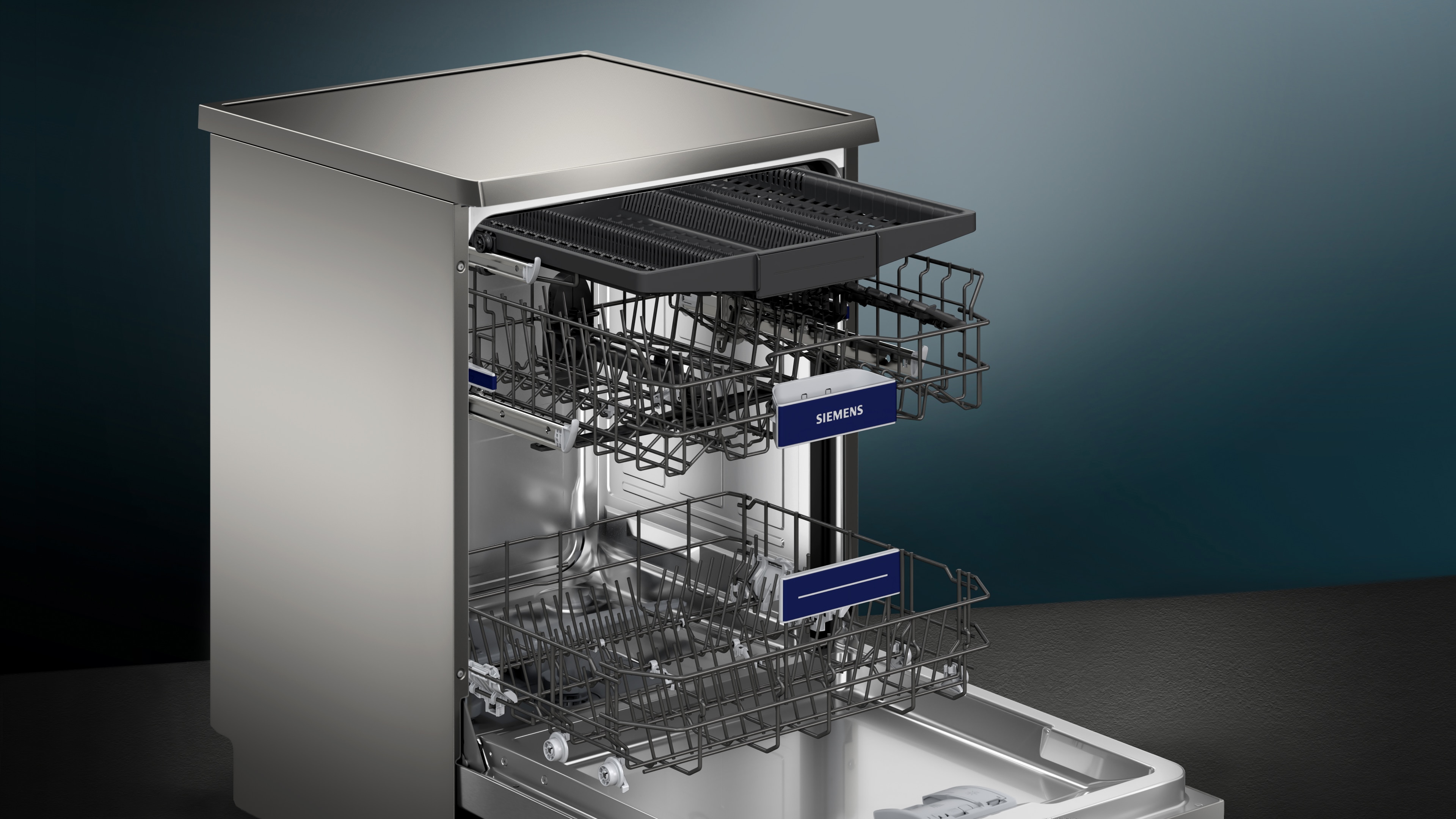 Lavavajillas Siemens 14 servicios, Bandeja Cubiertos , 60 cm - SN23EI03ME Acero Inox-5