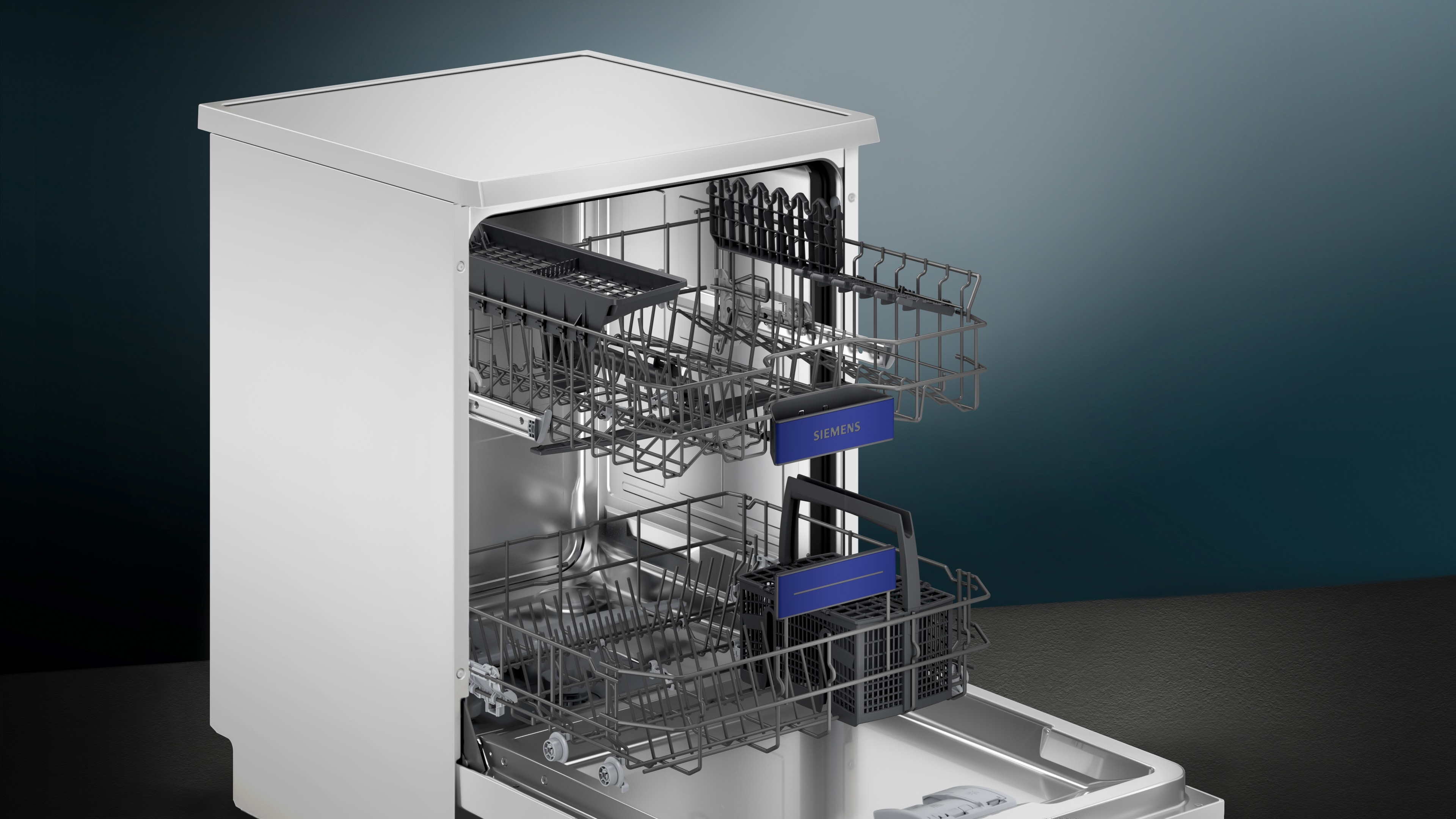 Máquina de Lavar Loiça Siemens iQ300 SN23EW03KE de 13 Conjuntos e de 60 cm - Branco Branco-4