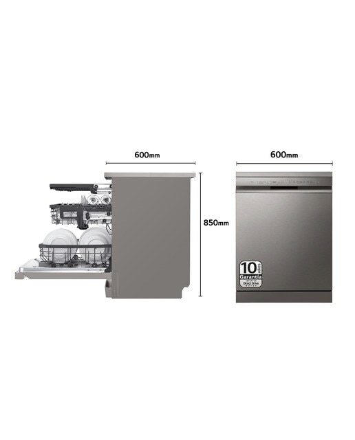 Lavavajillas LG 14 servicios, 60 cm, con bandeja para cubiertos - DF355FP - Inox antihuellas Inox antihuellas-3