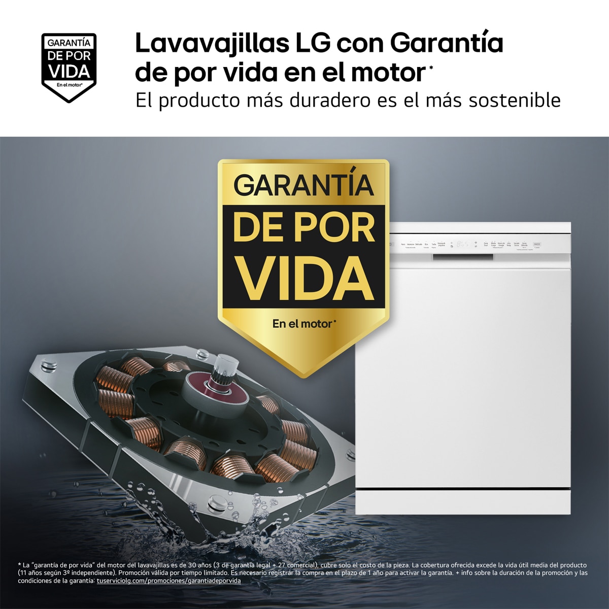 Lavavajillas LG 14 servicios, 60 cm, con bandeja para cubiertos - DF355FW Blanco-4
