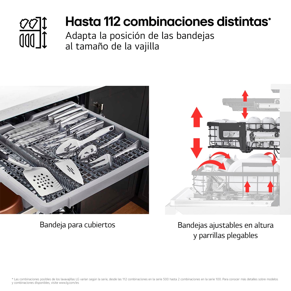 Lavavajillas LG 14 servicios, 60 cm, con bandeja para cubiertos - DF355FW Blanco-7