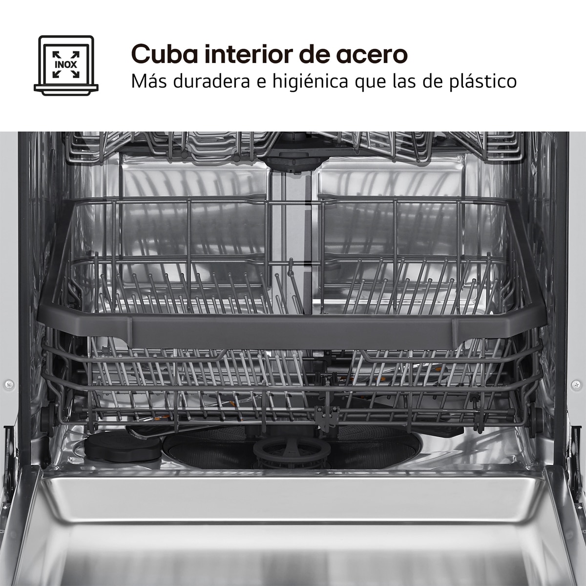 Lavavajillas LG 14 servicios, 60 cm, con bandeja para cubiertos - DF355FW Blanco-8