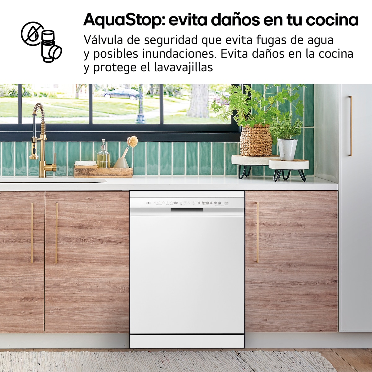 Lavavajillas LG 14 servicios, 60 cm, con bandeja para cubiertos - DF355FW Blanco-12