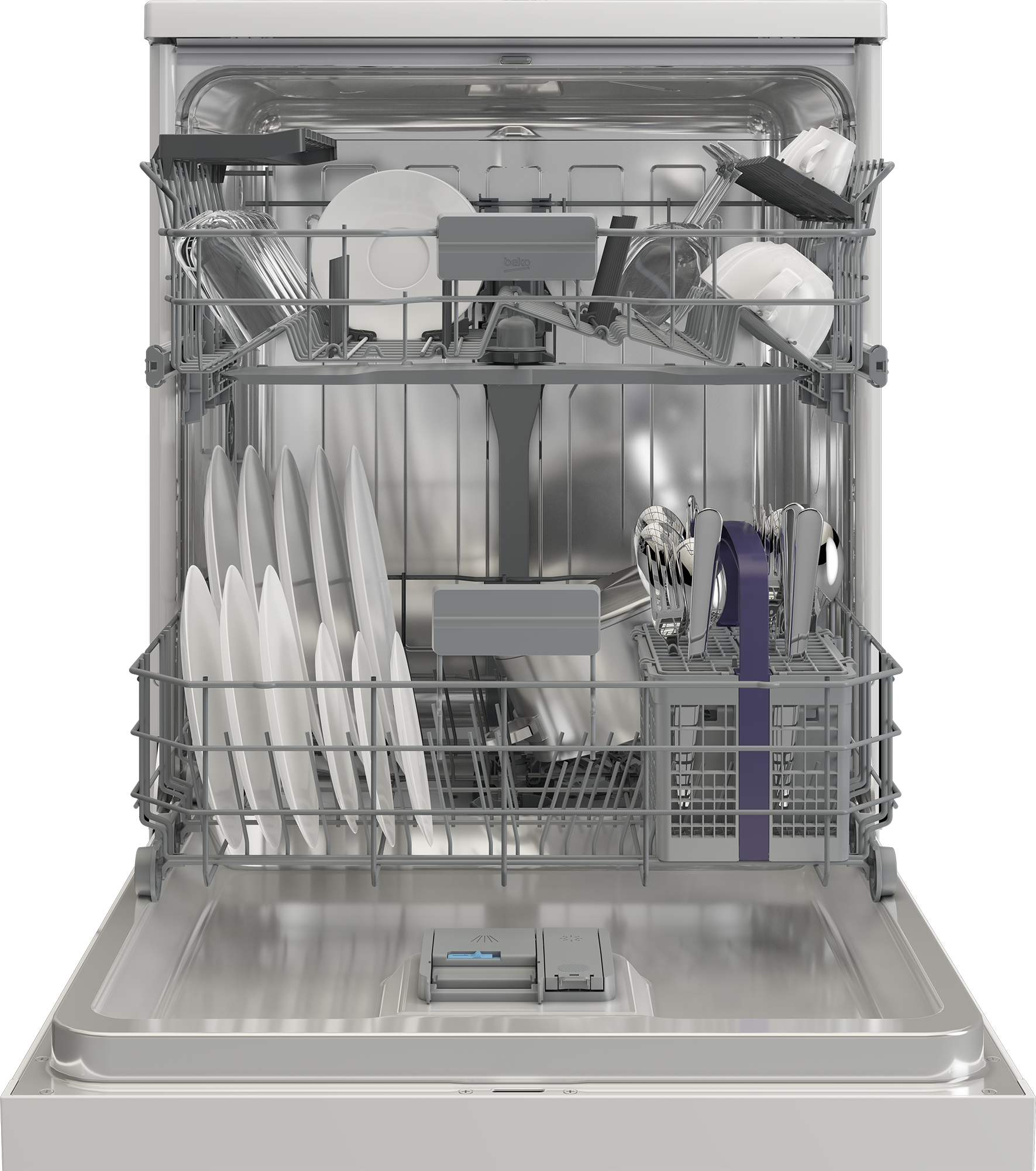 Lavavajillas Beko 14 servicios, 60 cm - BDFN26440WC Blanco-11
