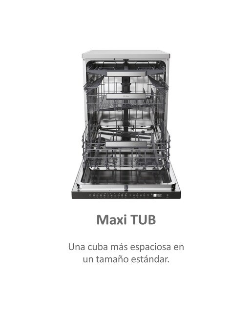 Imagen 11 de Lavavajillas Haier 15 servicios, 3º bandeja, 60 cm con WIFI I-PRO SHINE - XF 5C4M1X - Inox Inox