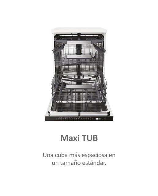Lavavajillas Haier 15 servicios, 60 cm, 3º bandeja, con WIFI I-PRO SHINE - XF 5C4M1W Blanco-10