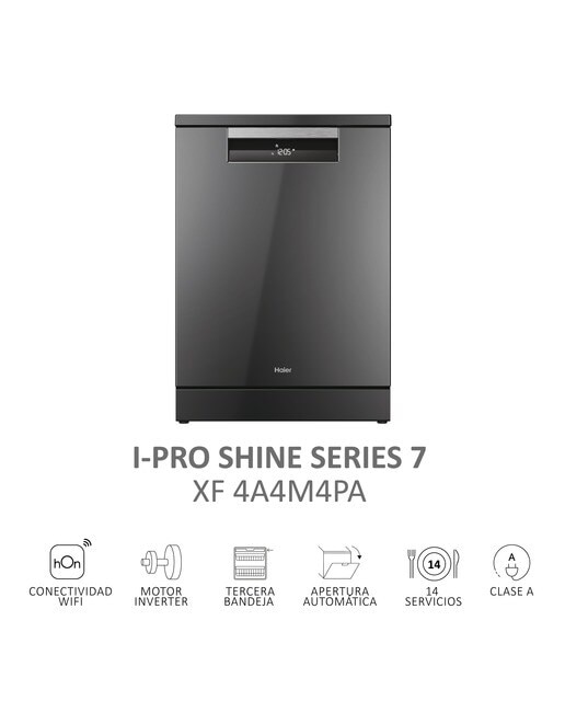 Lavavajillas Haier 14 servicios, 60 cm con WIFI I-PRO SHINE - XF 4A4M4PA Antracita-5