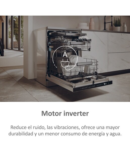 Lavavajillas Haier 14 servicios, 60 cm con WIFI I-PRO SHINE - XF 4A4M4PX - Inox Inox-7