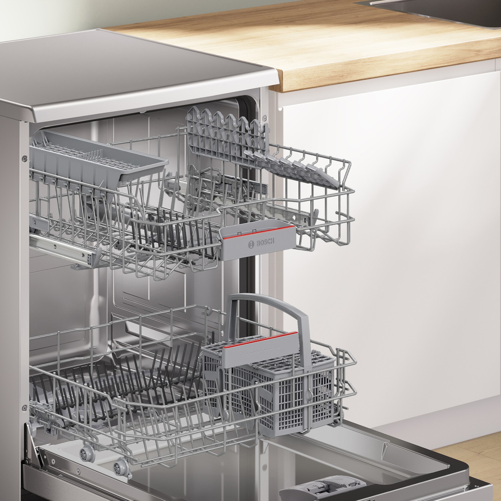 Lavavajillas Bosch 13 servicios, 60 cm - SMS4EKI06E Acero Inox-5