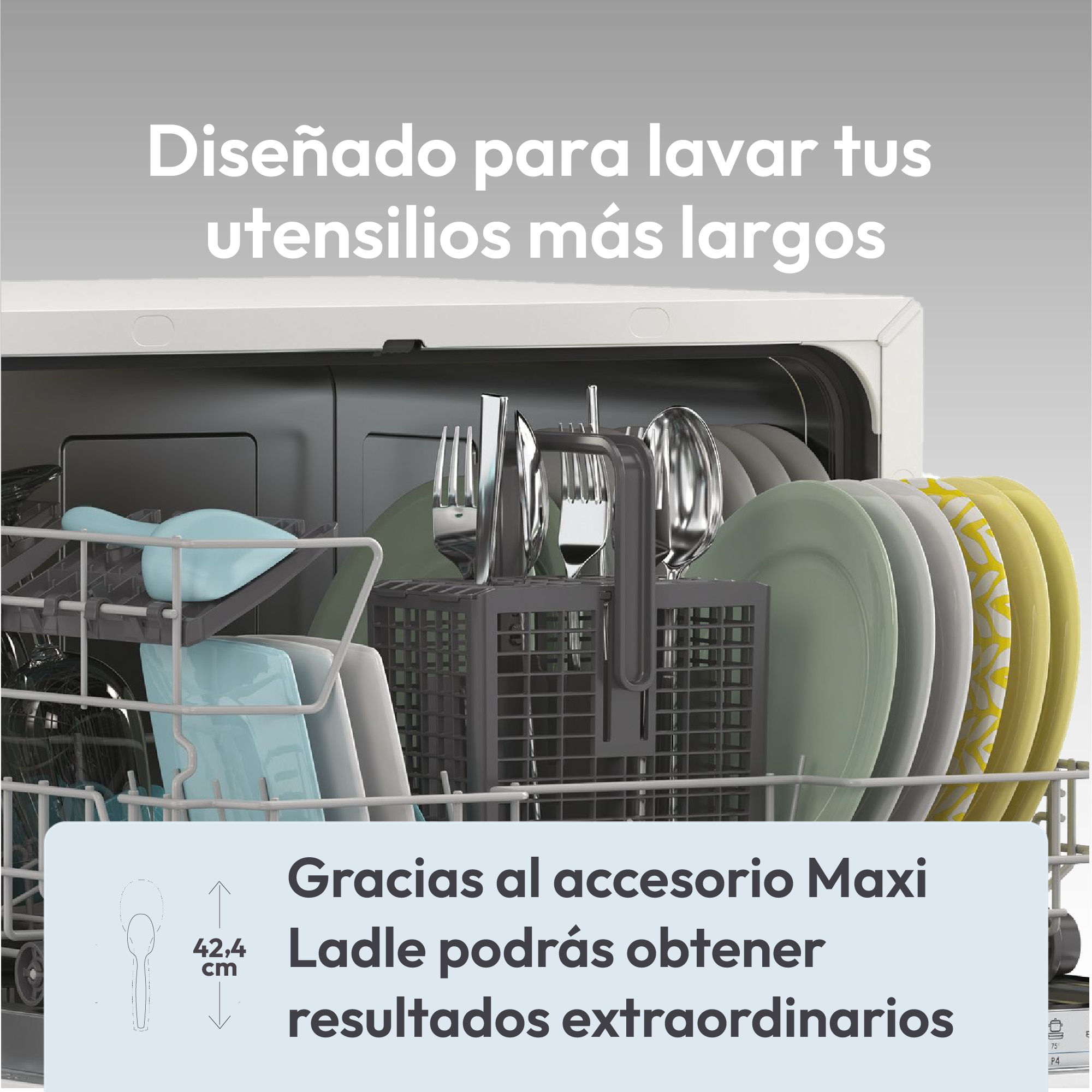 Lavavajillas compacto Candy 6 servicios, 45 cm -CP 6E51LW Blanco-9