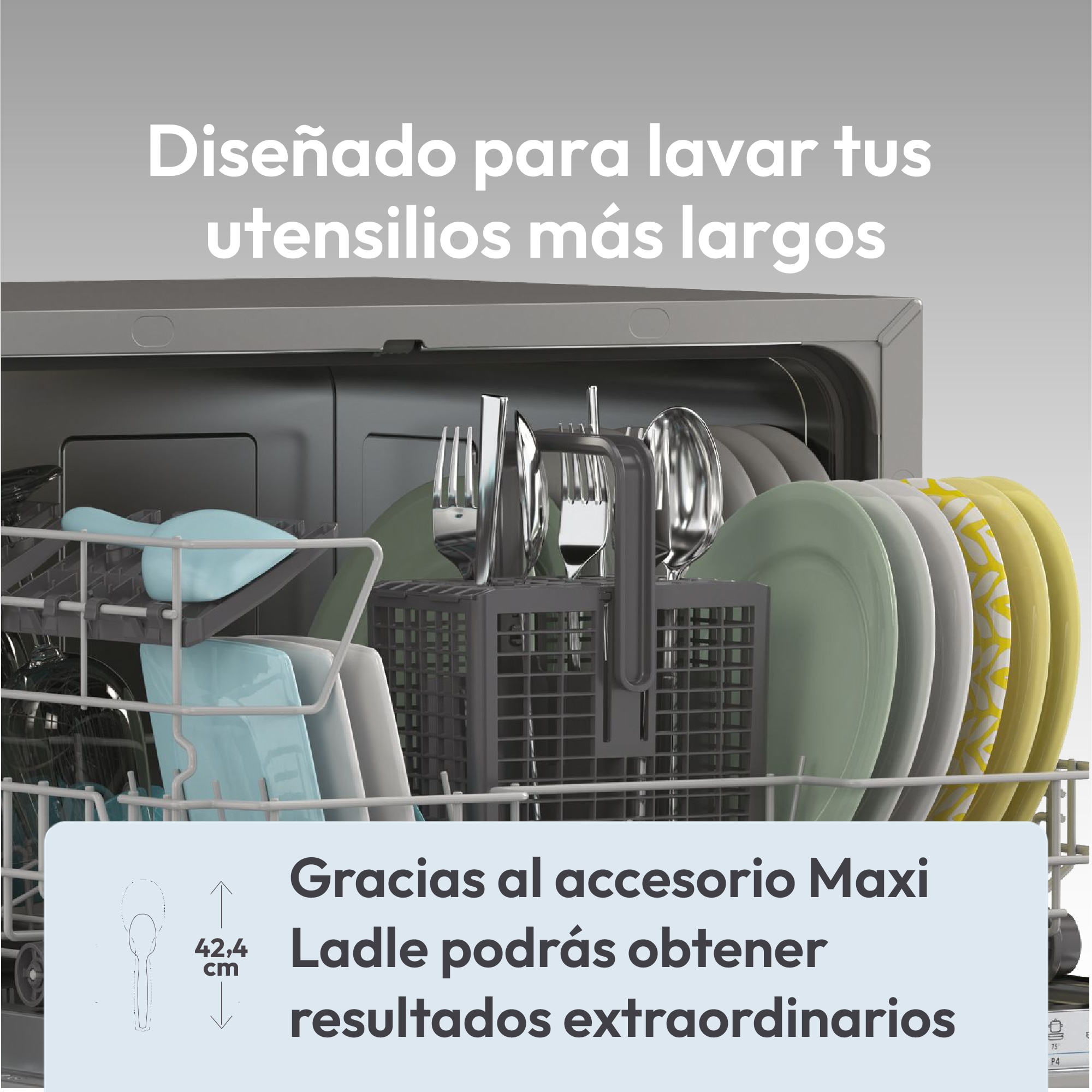 Lavavajillas compacto Candy 6 servicios, 45 cm -CP 6E51LS Inox-9