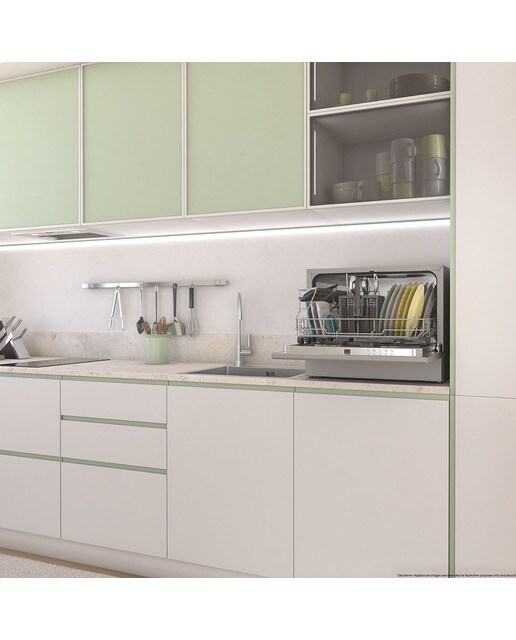Lavavajillas compacto Candy 6 servicios, 45 cm -CP 6E51LS Inox-12