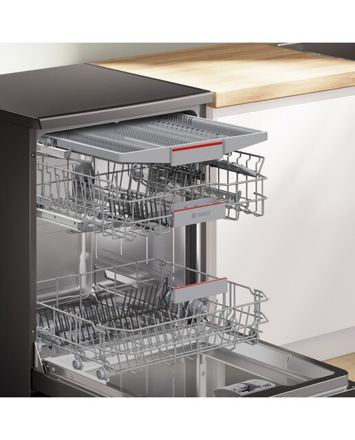 Máquina de Lavar Loiça Bosch Serie 4 SMS4EMC06E 3ª Prateleira, de 14 Conjuntos e 60 cm - Black Inox Black Inox-4