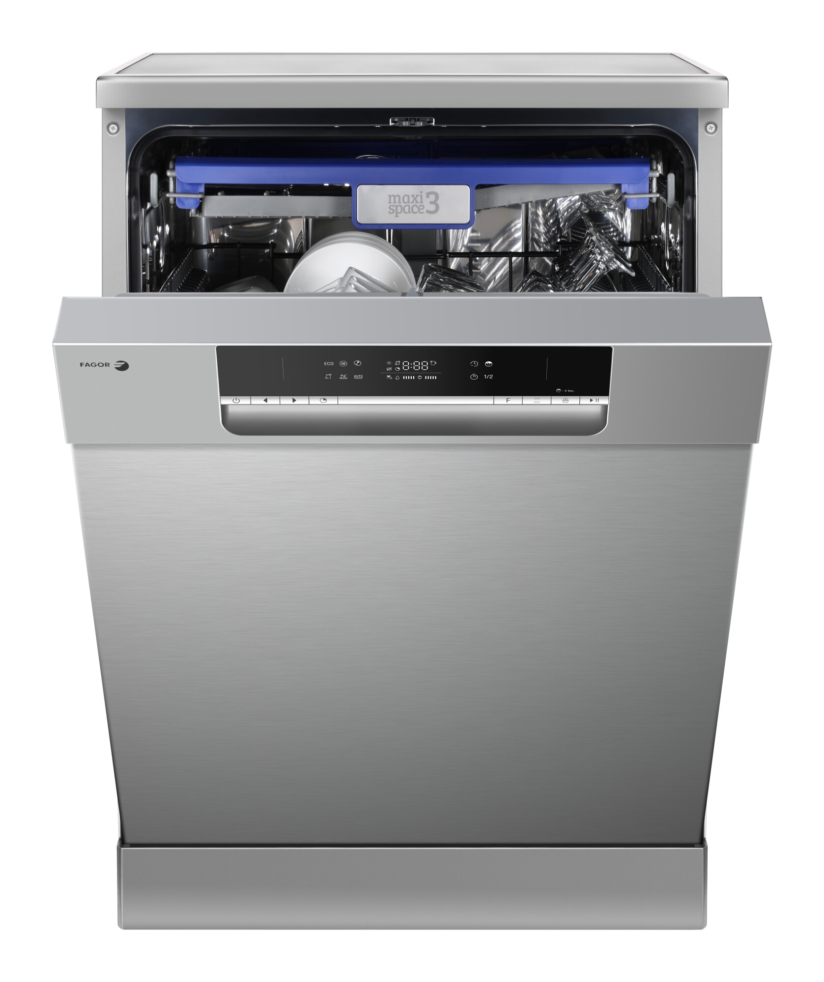 Máquina de Lavar Loiça Fagor 4LVF-635X de 14 Conjuntos, 3ª Bandeja e de 60 cm - Inox Inox-2