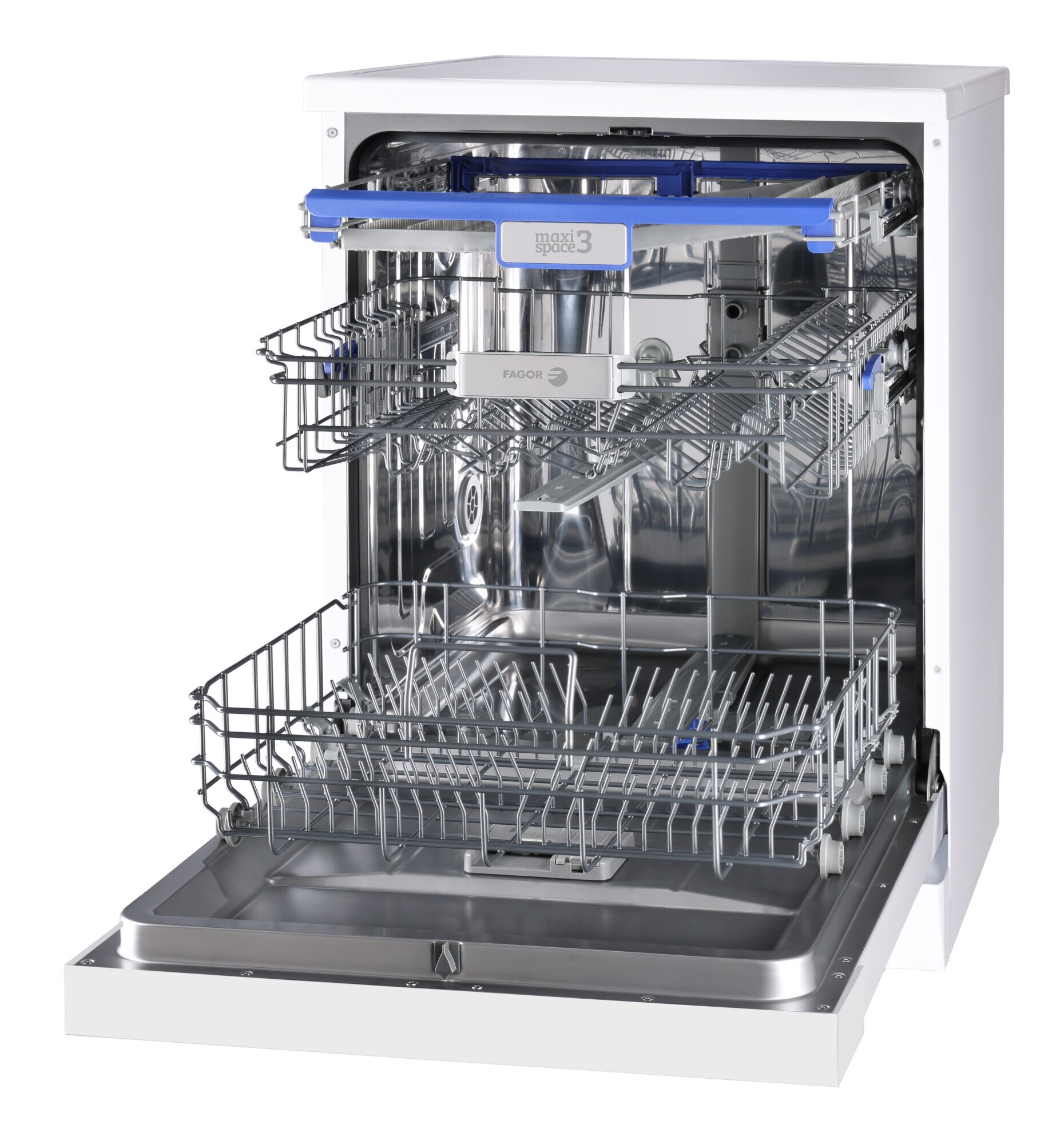 Máquina de Lavar Loiça Fagor 4LVF-635 de 14 Conjuntos, 3ª Bandeja e de 60 cm - Branco Branco-10