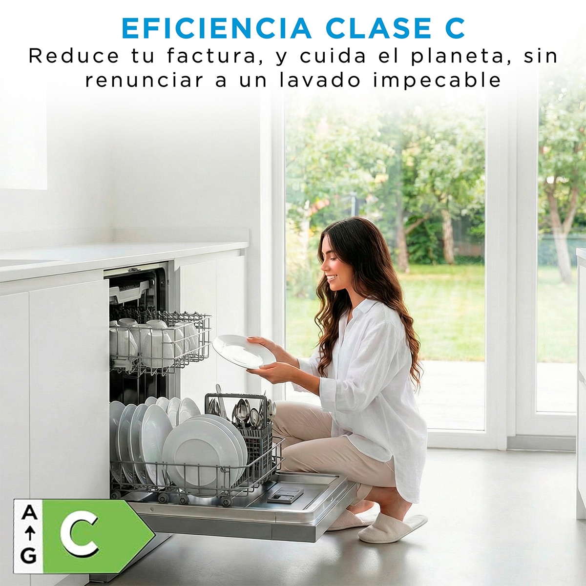 Máquina de Lavar Loiça Midea MDWPF1433CW-W-EU de 14 Conjuntos, 3ª Meia Bandeja e de 60 cm - Branco Branco-14
