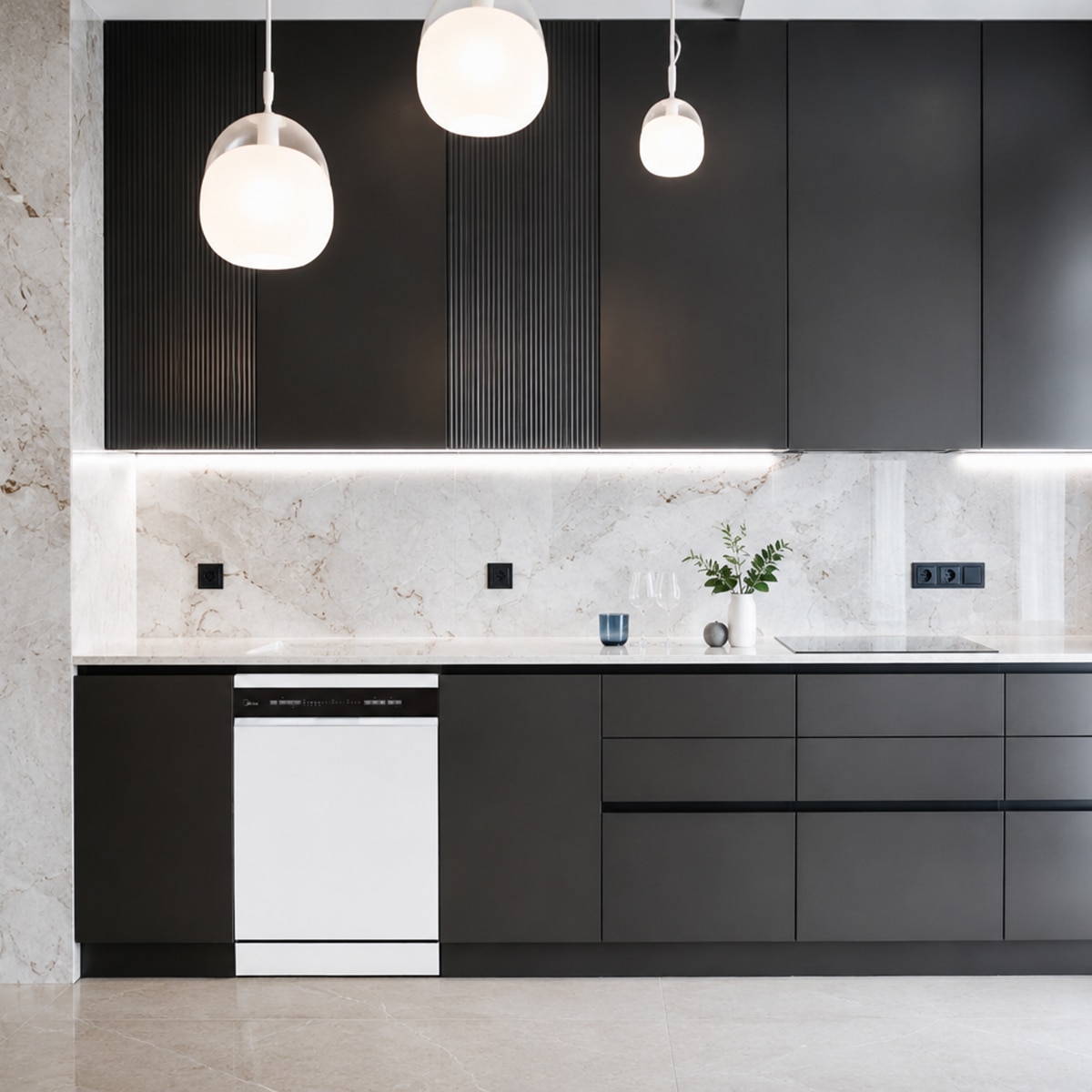 Máquina de Lavar Loiça Midea MDWPF1433CW-W-EU de 14 Conjuntos, 3ª Meia Bandeja e de 60 cm - Branco Branco-16
