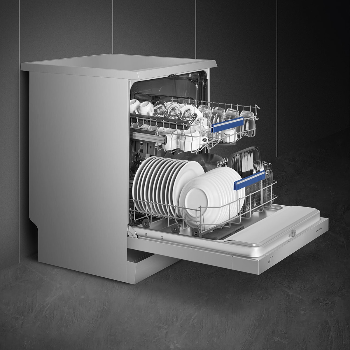 Lavavajillas Smeg 14 servicios, 60 cm - LVS342CQSX Acero Inox-3