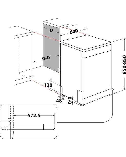 Lavavavijillas Indesit 14 servicios, 60 cm - I3F D641A X - Inox Inox-2