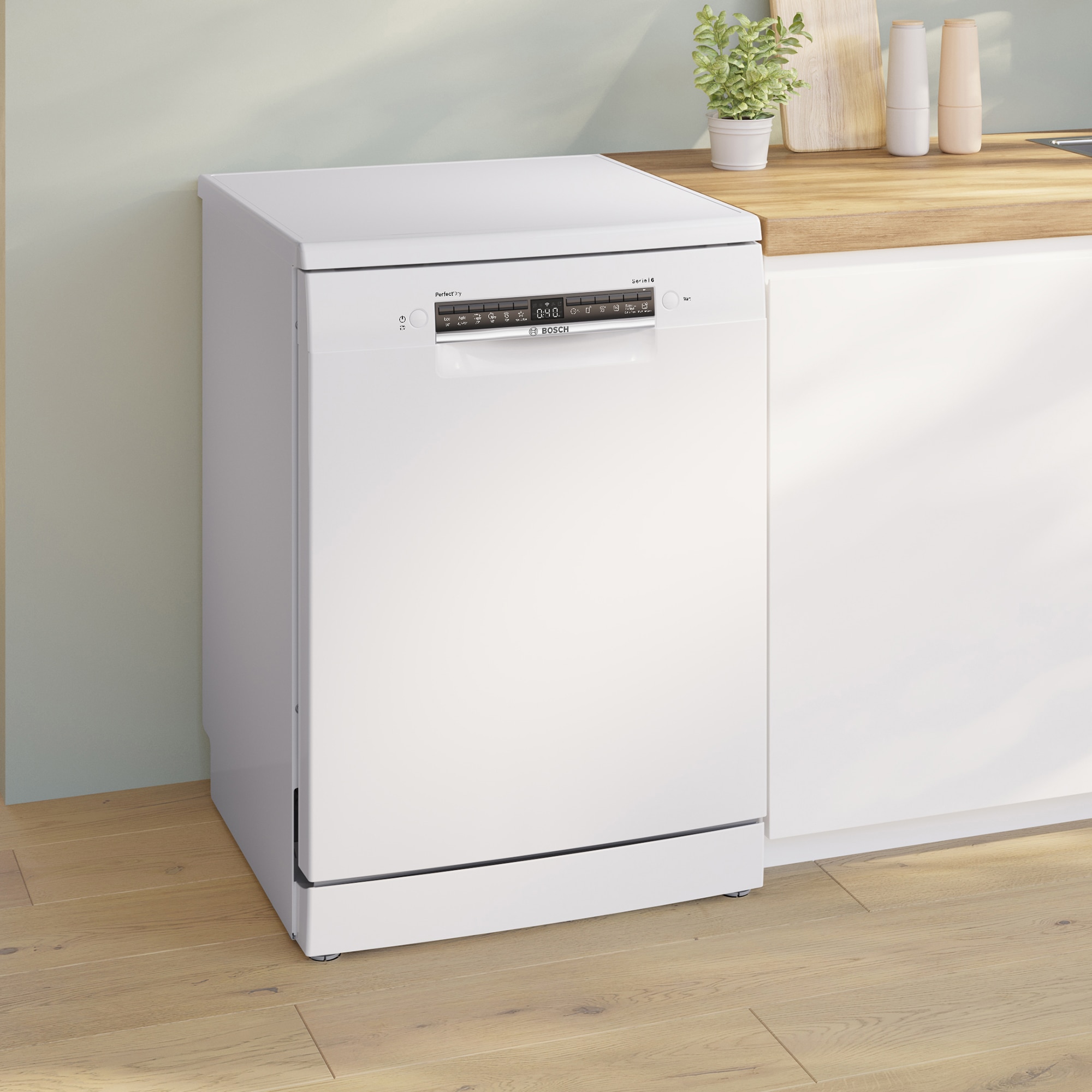 Lavavajillas Bosch 14 servicios, Bandeja para cubiertos, 60 cm - SMS6ZCW10E Blanco-2