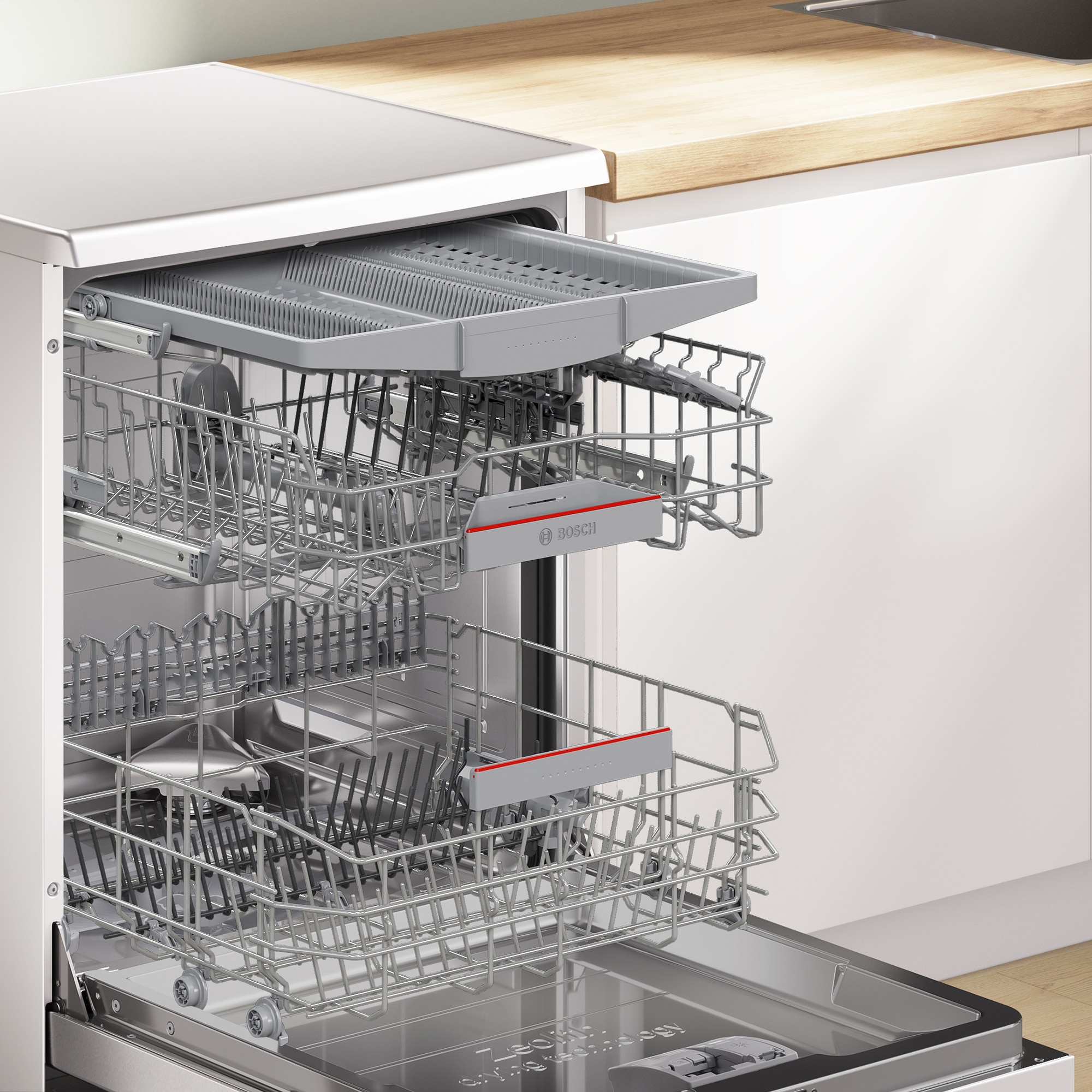 Lavavajillas Bosch 14 servicios, Bandeja para cubiertos, 60 cm - SMS6ZCW10E Blanco-4