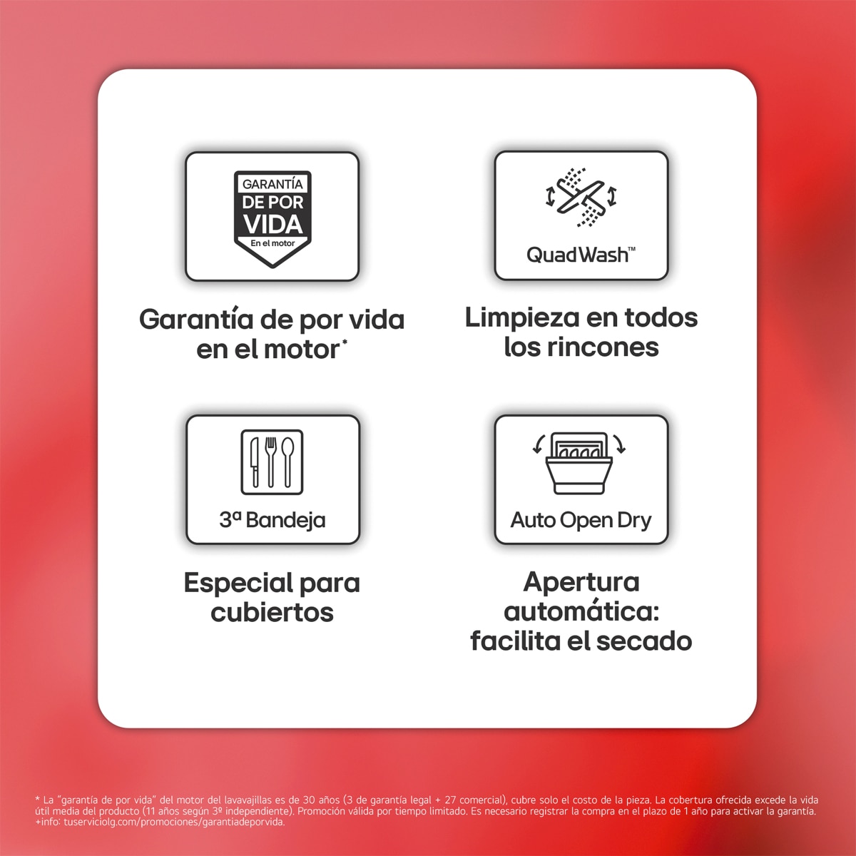 Lavavajillas LG 14 servicios, 60 cm, con bandeja para cubiertos - DF587HVS - Acero antihuellas Acero antihuellas-5