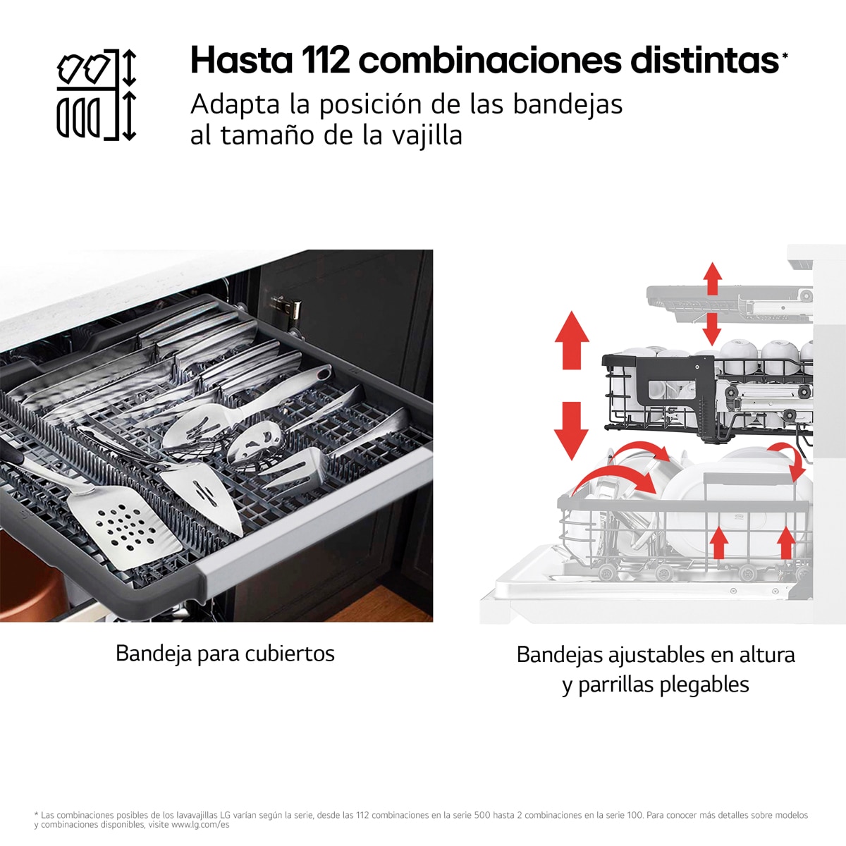 Lavavajillas LG 14 servicios, 60 cm, con bandeja para cubiertos - DF587HVS - Acero antihuellas Acero antihuellas-10