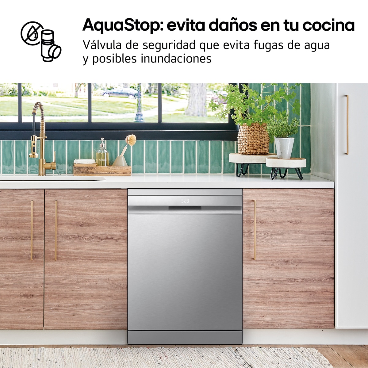 Lavavajillas LG 14 servicios, 60 cm, con bandeja para cubiertos - DF587HVS - Acero antihuellas Acero antihuellas-15