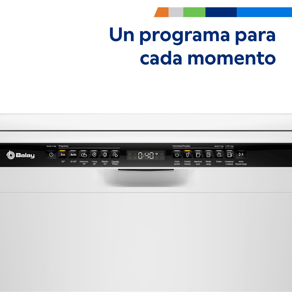 Lavavajillas Balay 14 servicios, Bandeja para  cubiertos, 60 cm - 3VS6361BP Blanco-15