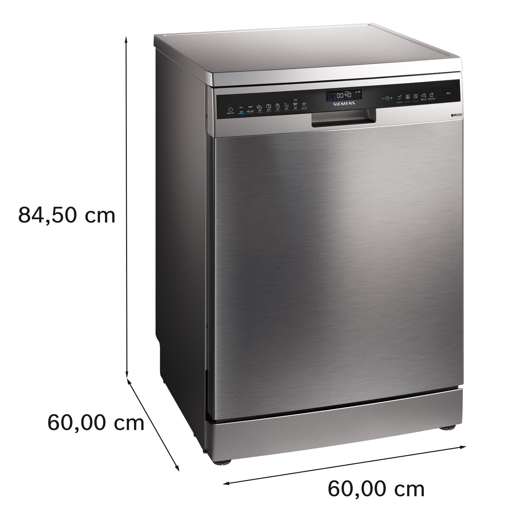 Máquina de Lavar Loiça Siemens iQ500 SN25EI13CE de 14 Conjuntos, HomeConnect e de 60 cm - Aço Antidedadas Aço inoxidável-2