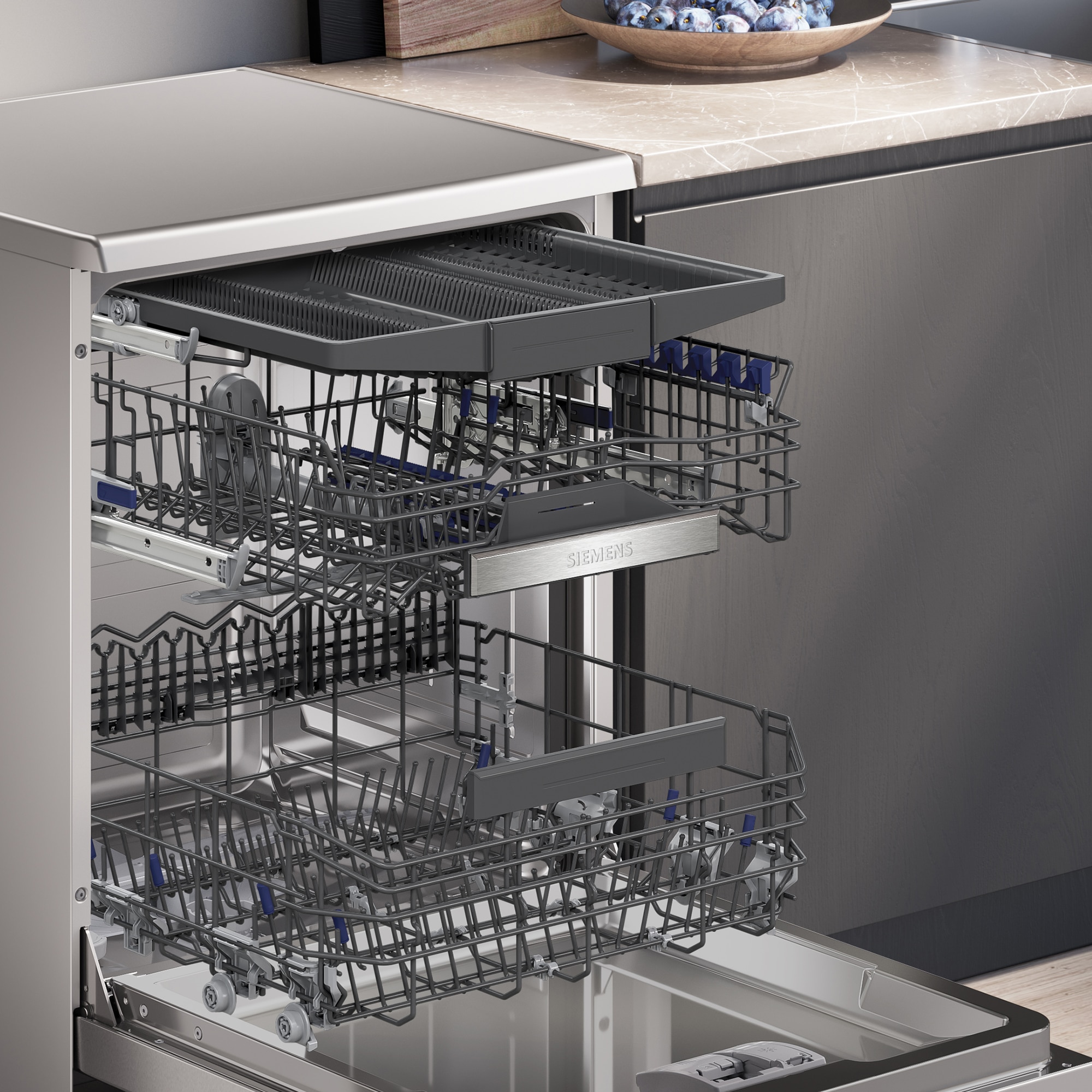 Máquina de Lavar Loiça Siemens iQ500 SN25EI13CE de 14 Conjuntos, HomeConnect e de 60 cm - Aço Antidedadas Aço inoxidável-5