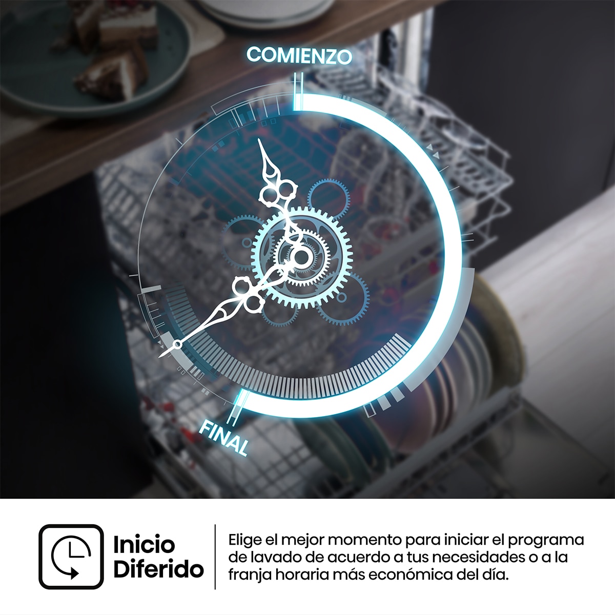 Lavavajillas Hisense 16 servicios, Bandeja para cubiertos, 60 cm - HS643C90W Blanco-10