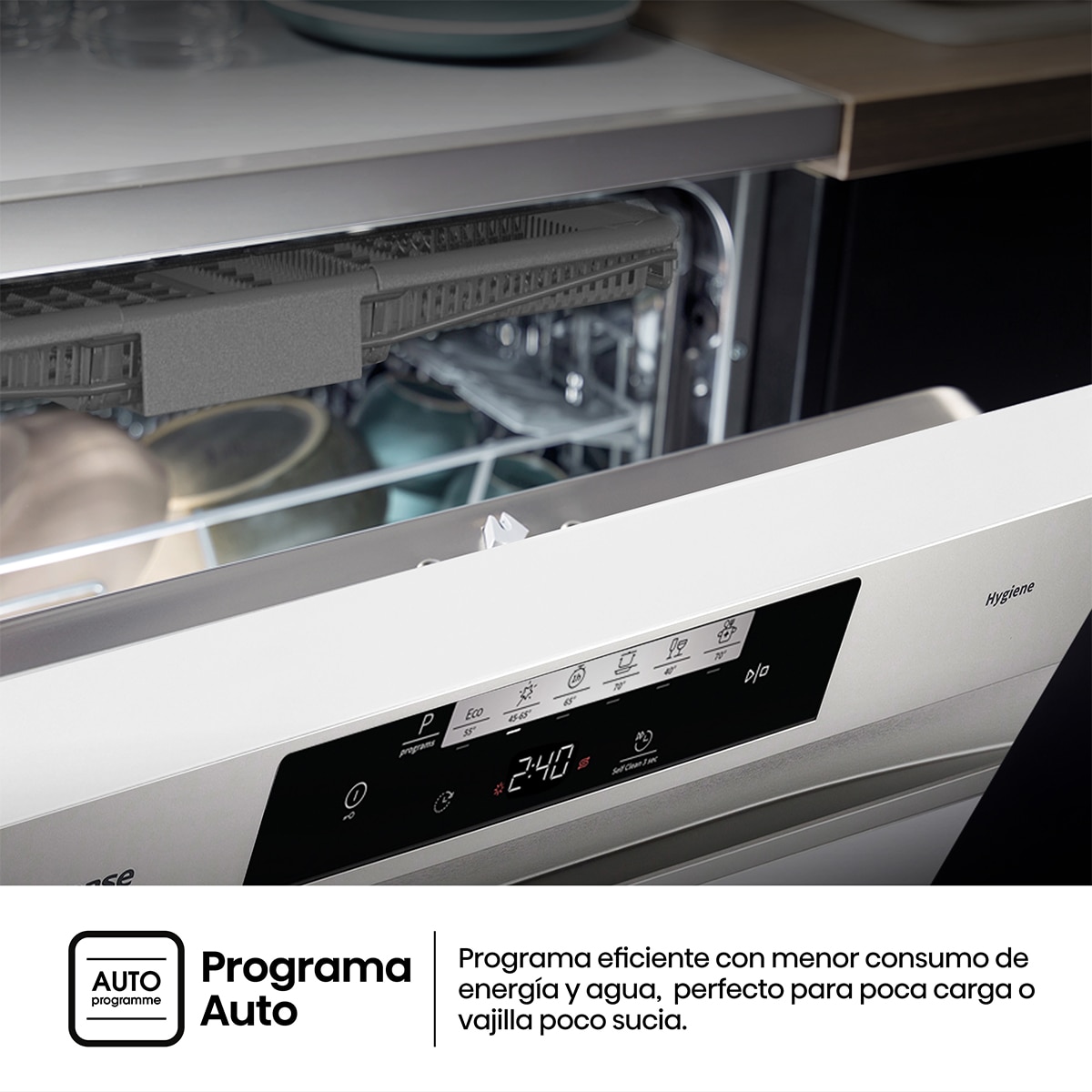 Lavavajillas Hisense 16 servicios, Bandeja para cubiertos, 60 cm - HS643C90W Blanco-11