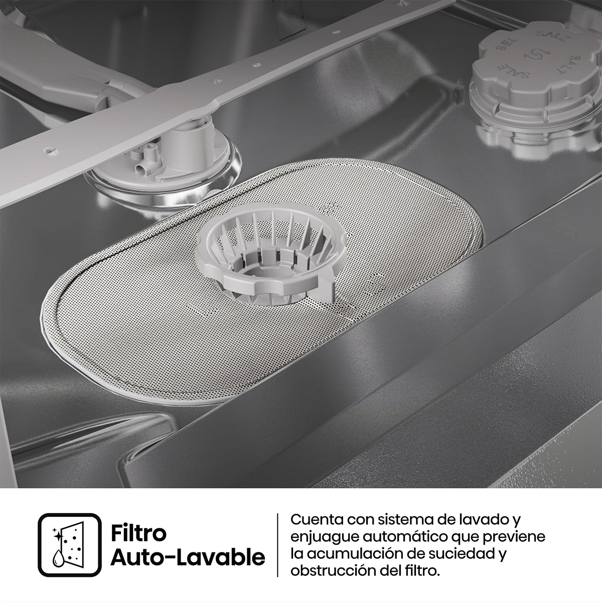 Lavavajillas Hisense 16 servicios, Bandeja para cubiertos, 60 cm - HS643C90W Blanco-12