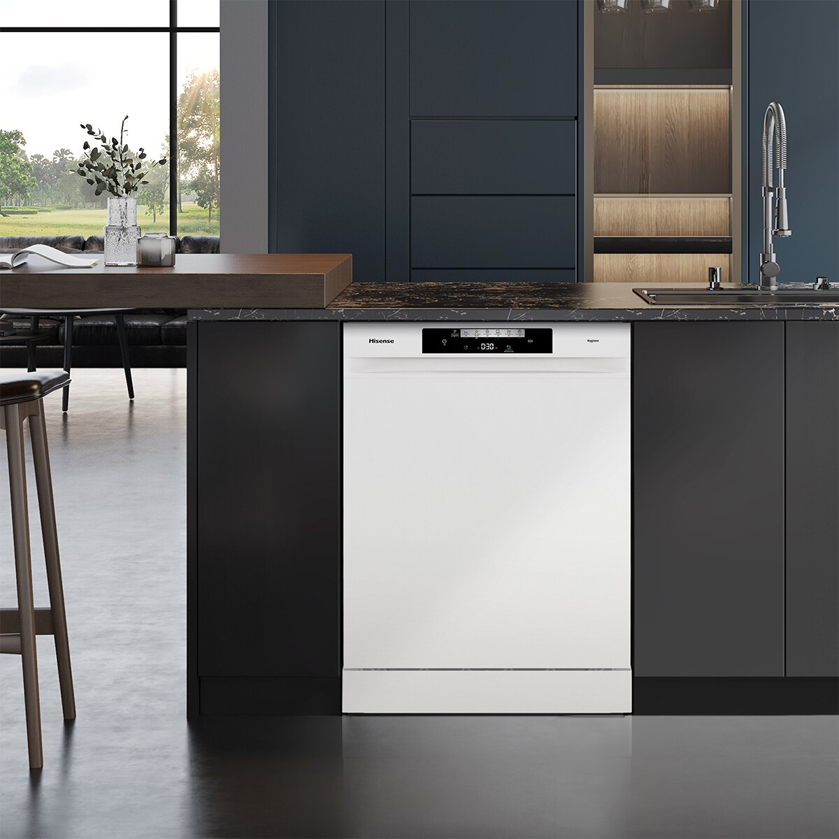 Lavavajillas Hisense 16 servicios, Bandeja para cubiertos, 60 cm - HS643C90W Blanco-16