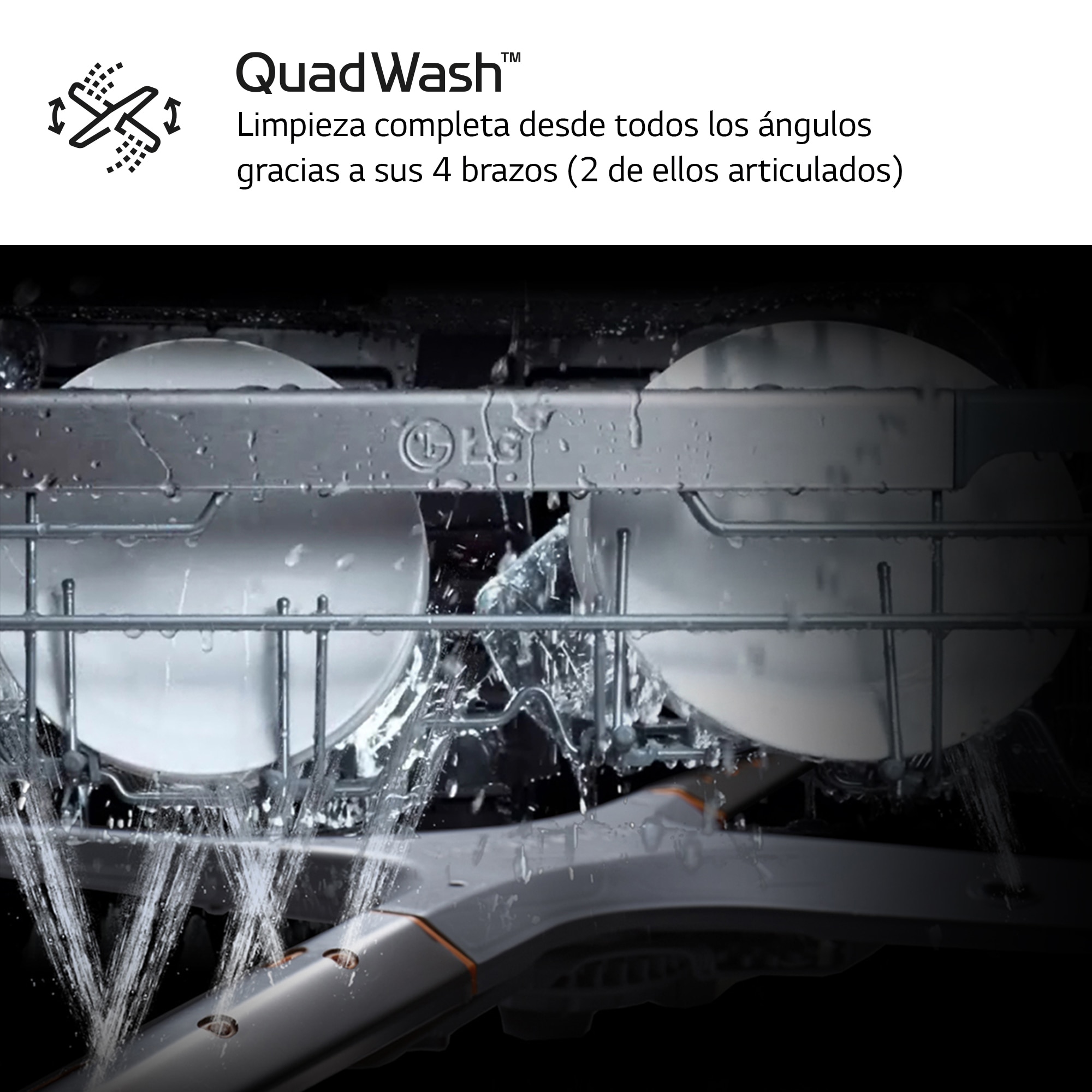 Lavavajillas LG 14 servicios,QuadWashTM, 60 cm - DF142FW Blanco-3