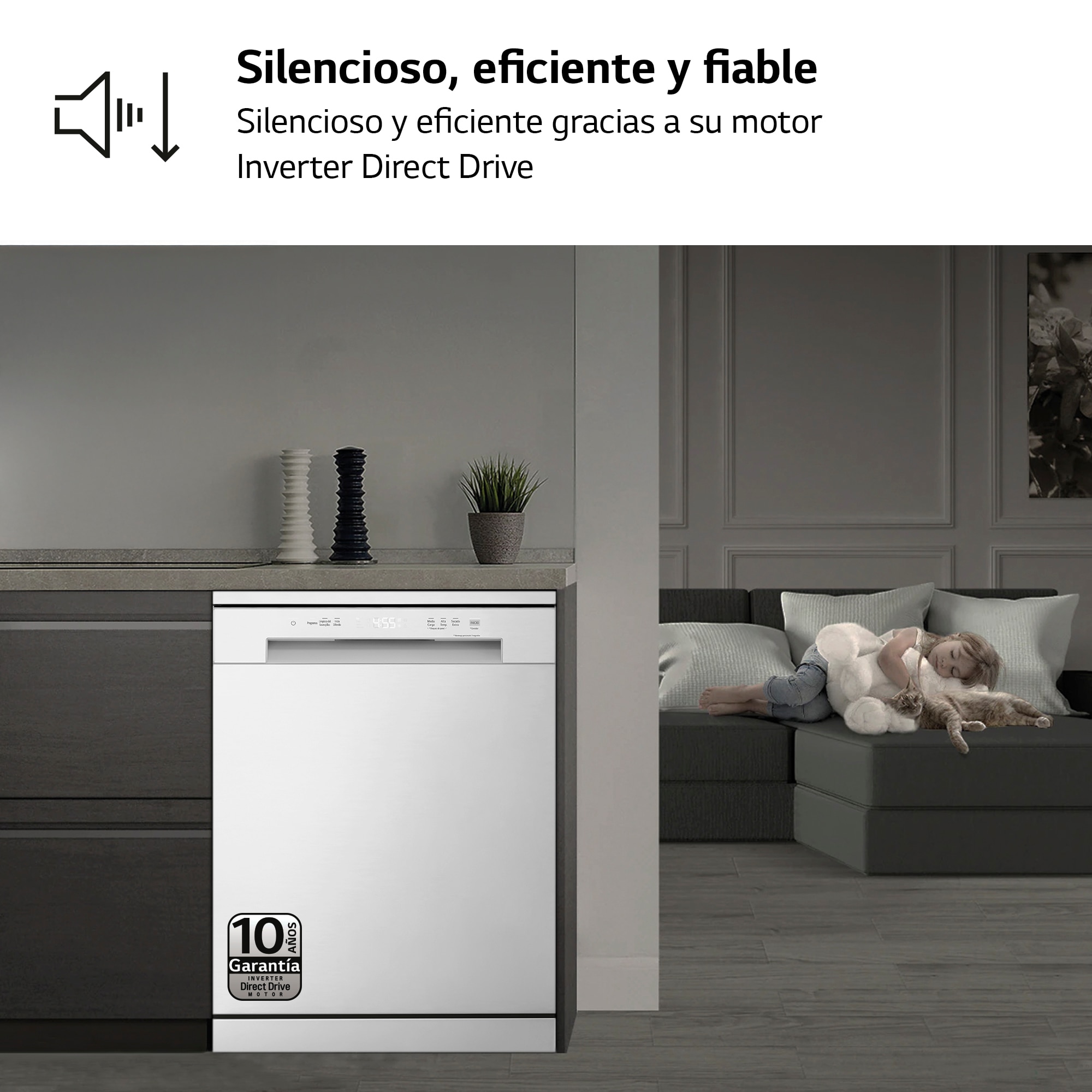 Lavavajillas LG 14 servicios,QuadWashTM, 60 cm - DF142FW Blanco-6