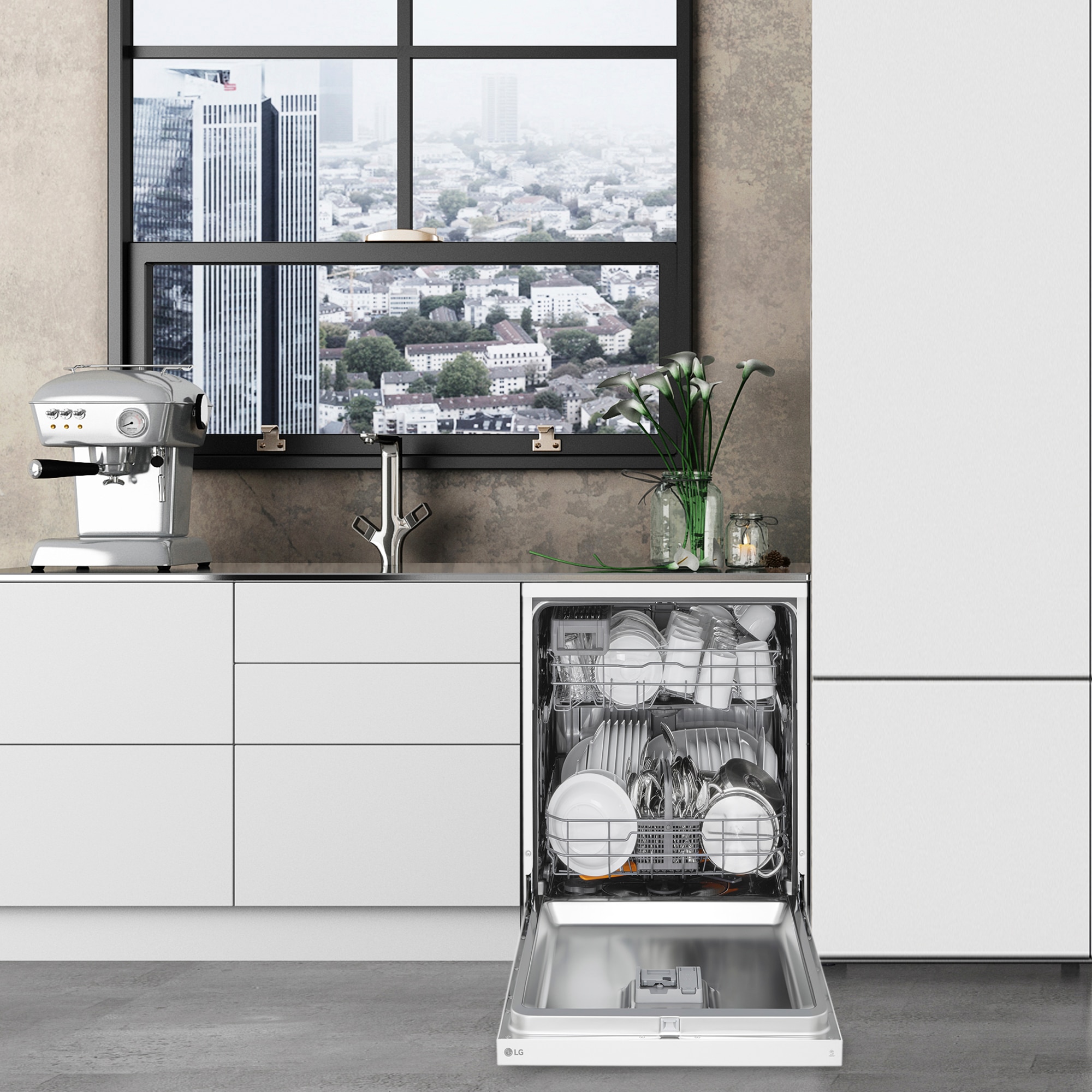 Lavavajillas LG 14 servicios,QuadWashTM, 60 cm - DF142FW Blanco-12