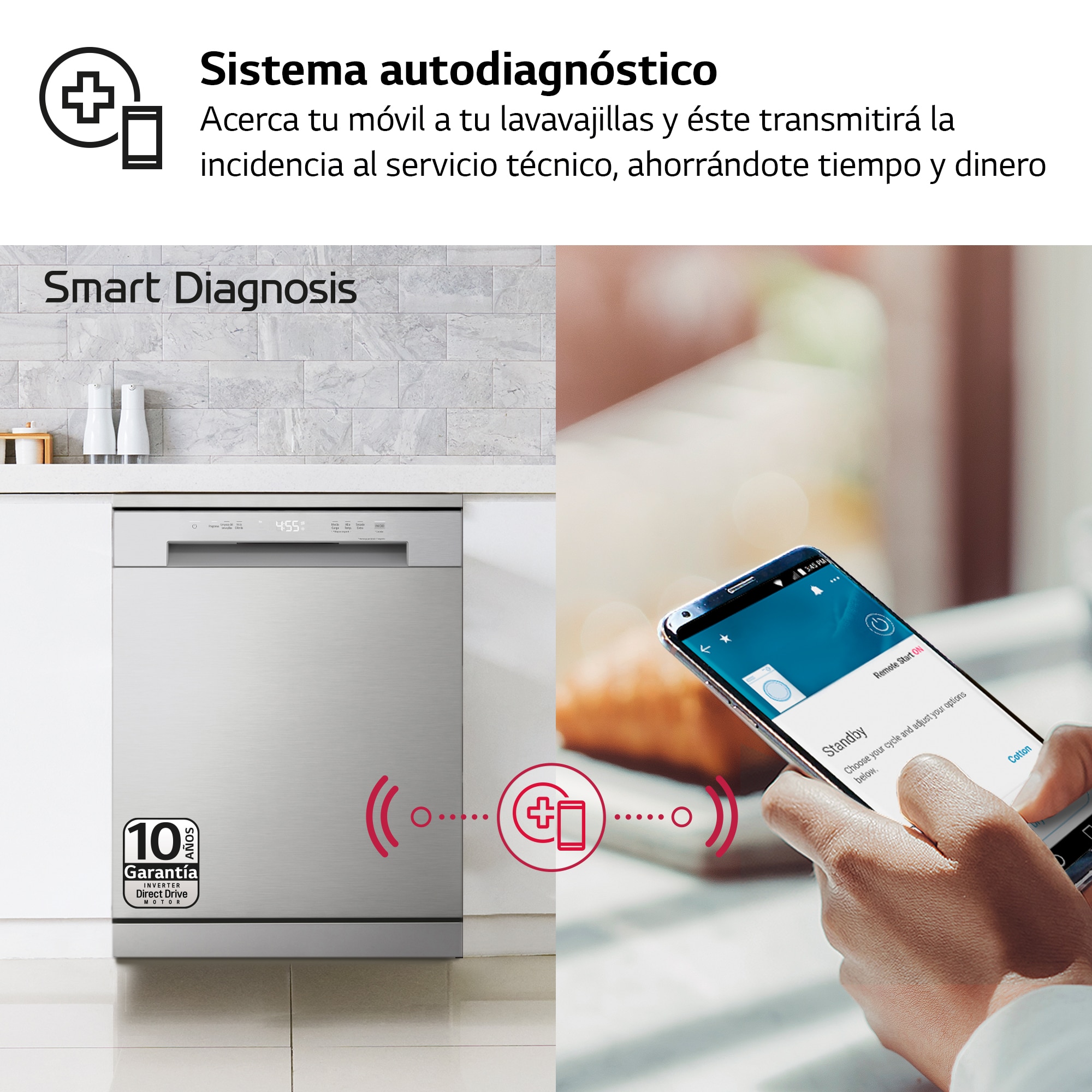 Lavavajillas LG 14 servicios,QuadWashTM, 60 cm - DF142FV Inox antihuellas-7