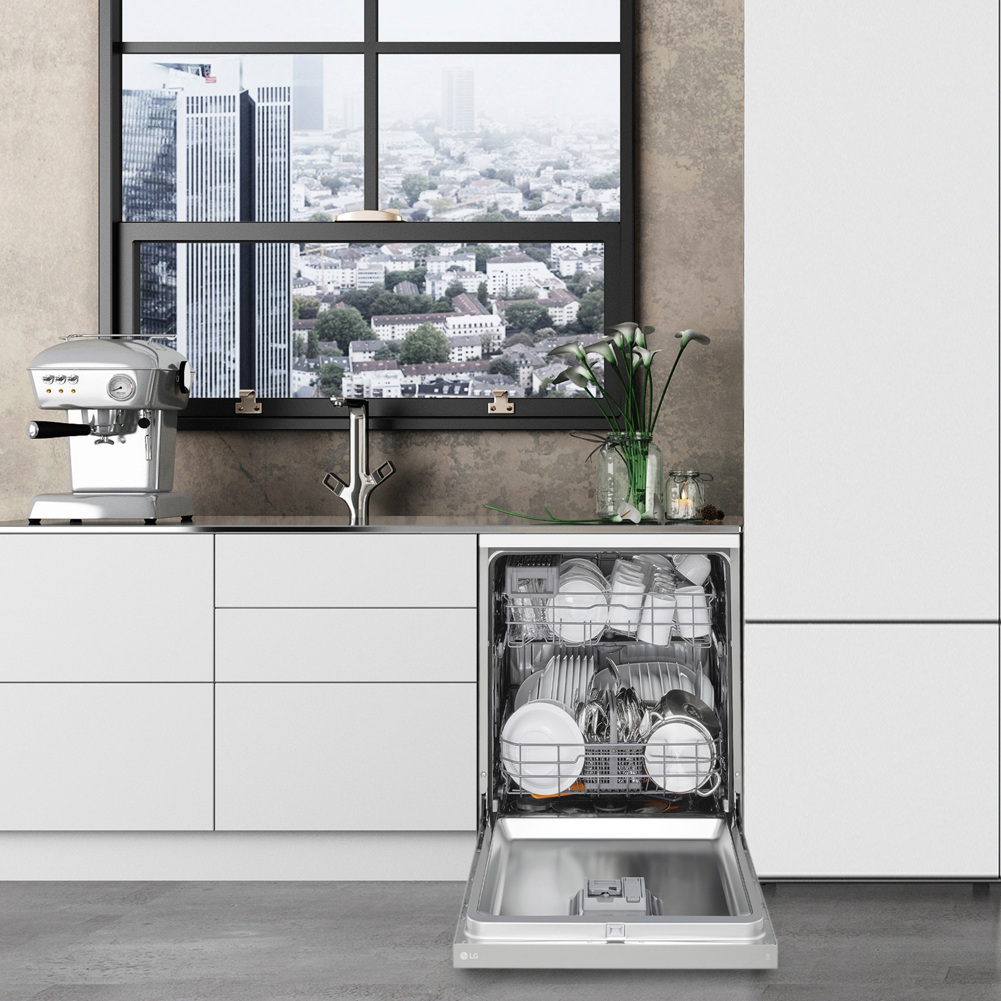 Lavavajillas LG 14 servicios,QuadWashTM, 60 cm - DF142FV Inox antihuellas-12