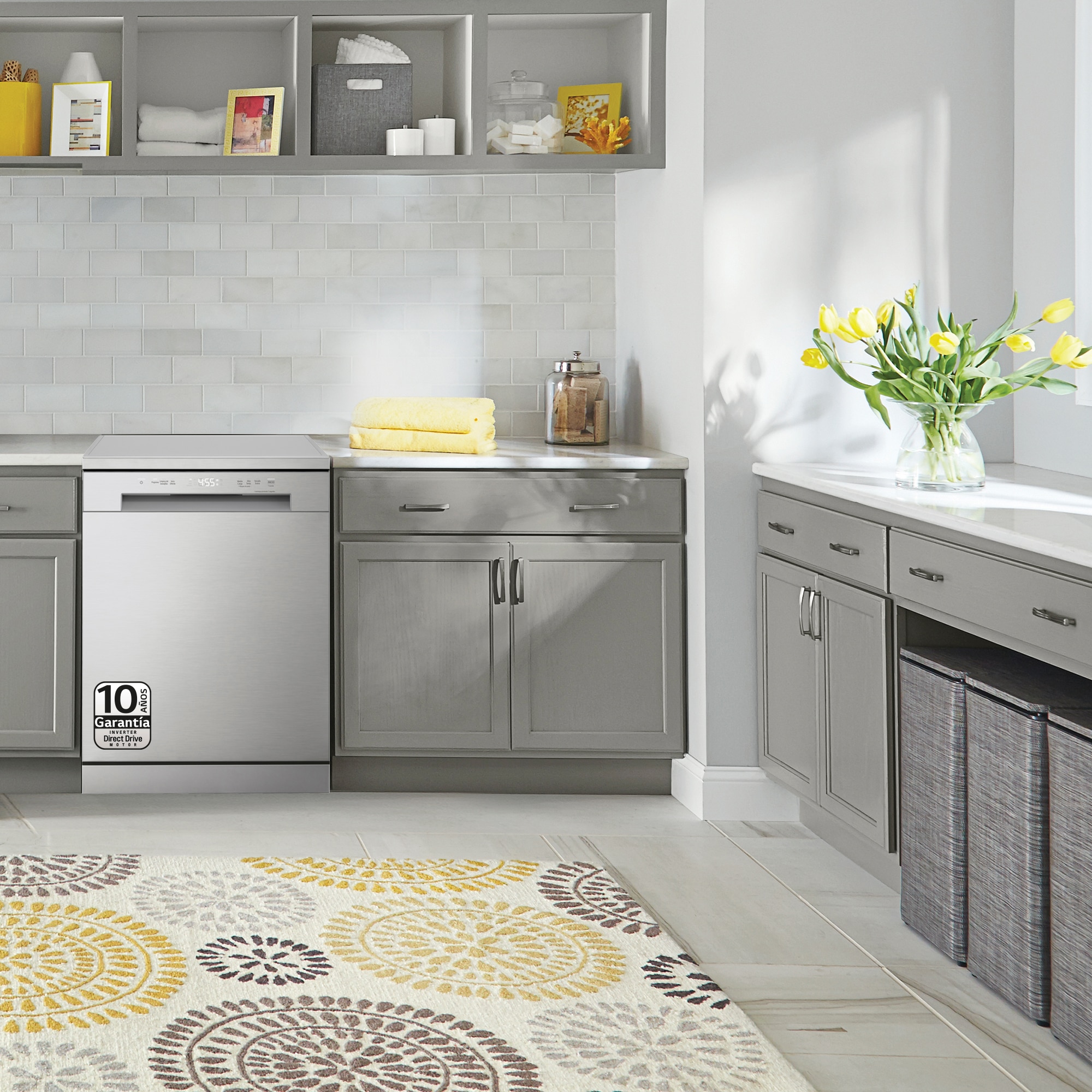 Lavavajillas LG 14 servicios,QuadWashTM, 60 cm - DF142FV Inox antihuellas-13