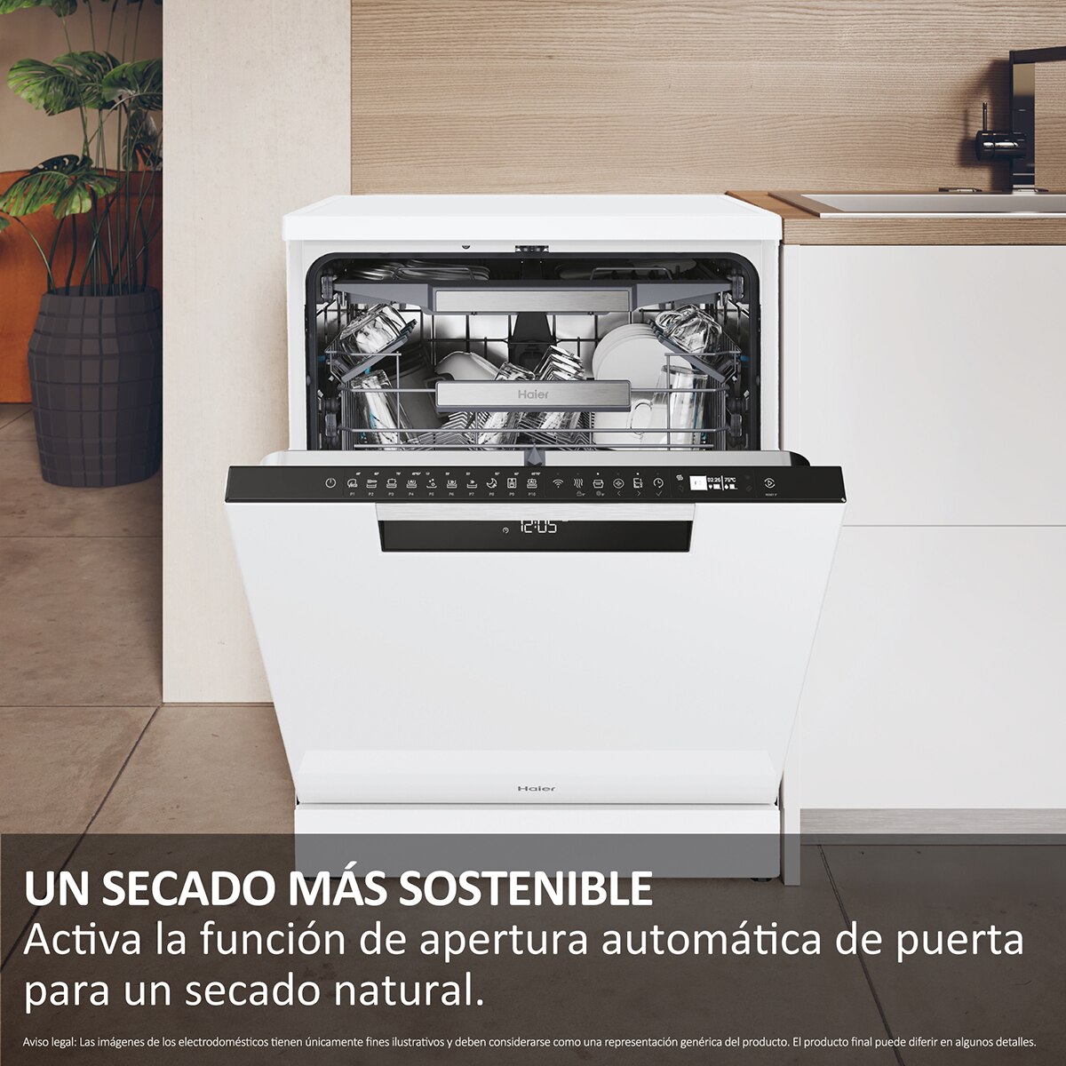 Lavavajillas Haier 16 servicios, 60 cm - XF 6C2M1PW Blanco-9