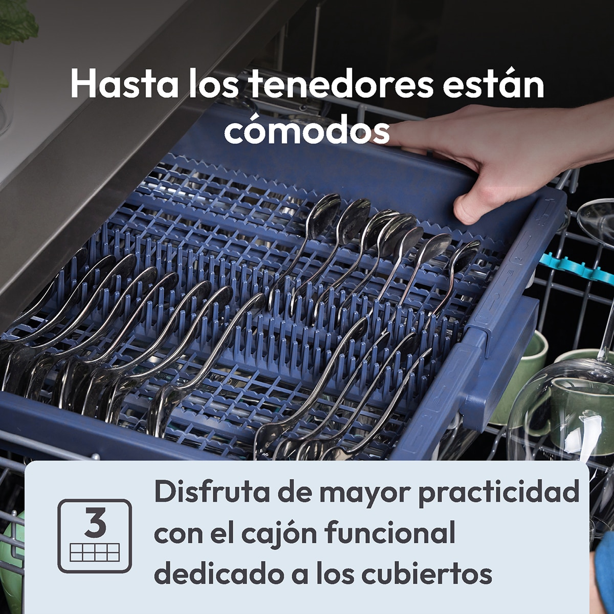 Lavavajillas Candy 14 servicios, Bandeja Cubiertos, 60 cm con WIFI Rapidó - CF 4C0F1W Blanco-11