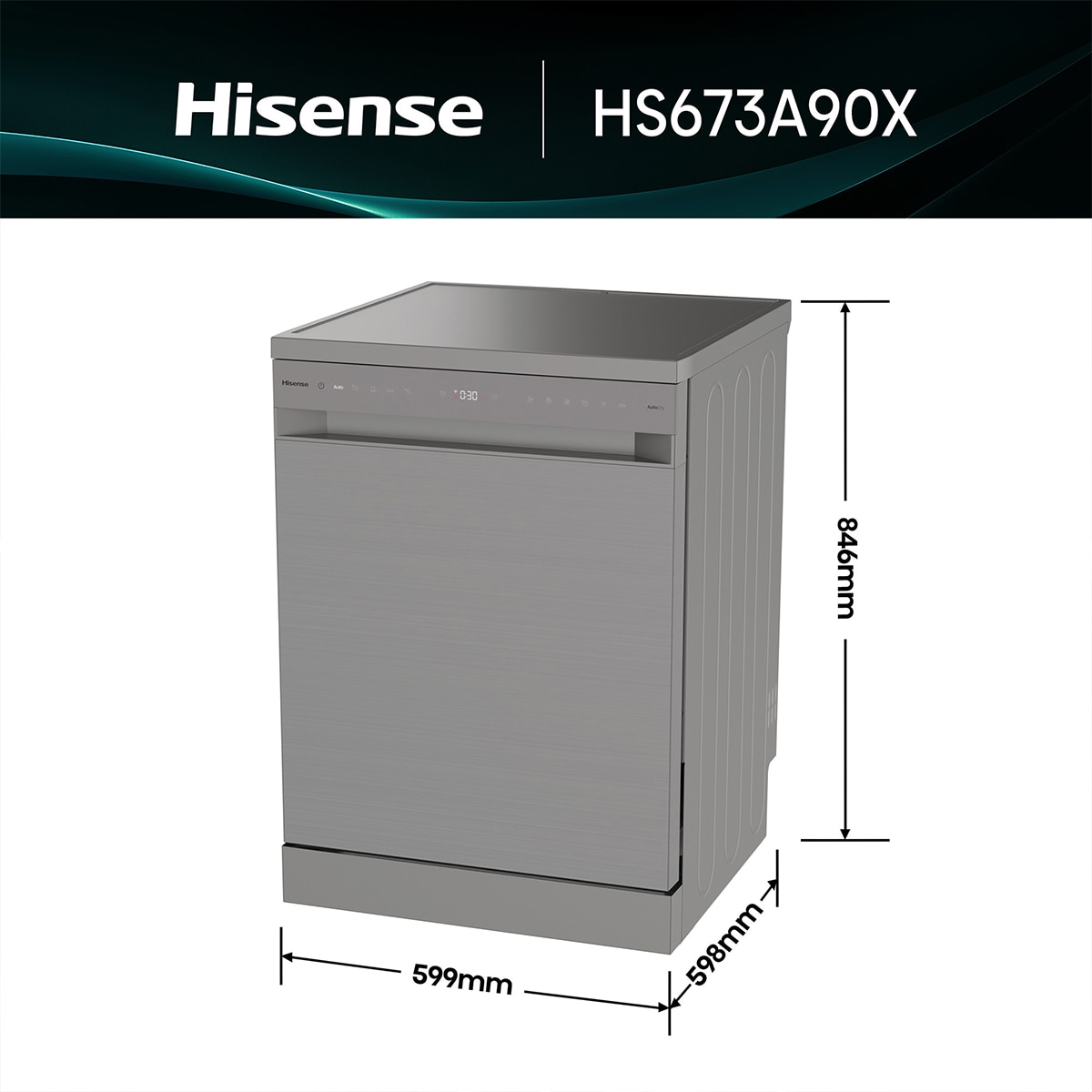 Thumbnail 1 de Hisense HS673A90X lavavajillas 16 servicios 60 cm