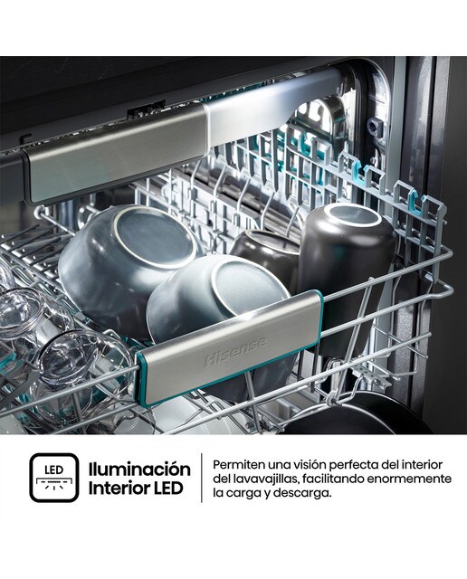 Lavavajillas Hisense 16 servicios, Bandeja para cubiertos, 60 cm - HS673A90X - Inox Inox-8