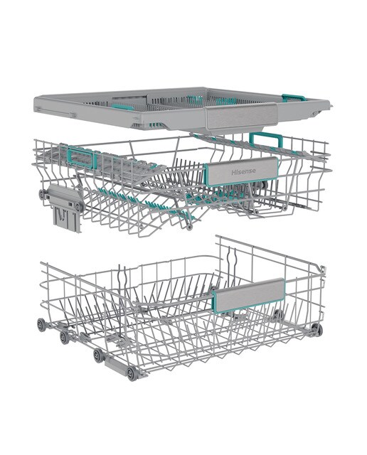 Lavavajillas Hisense 16 servicios, Bandeja para cubiertos, 60 cm - HS673A90X - Inox Inox-13