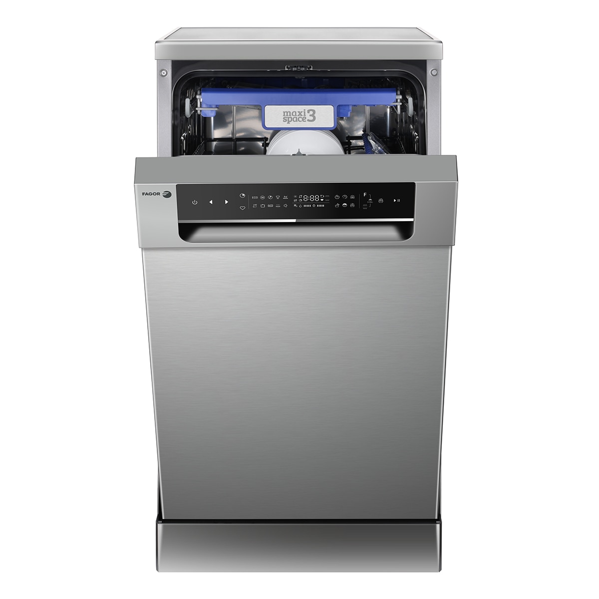 Lavavajillas Fagor 10 servicios, Bandeja para cubiertos, 45 cm - 4LVF-437ADX Inox-2