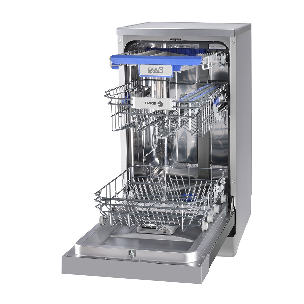 Lavavajillas Fagor 10 servicios, Bandeja para cubiertos, 45 cm - 4LVF-437ADX Inox-3
