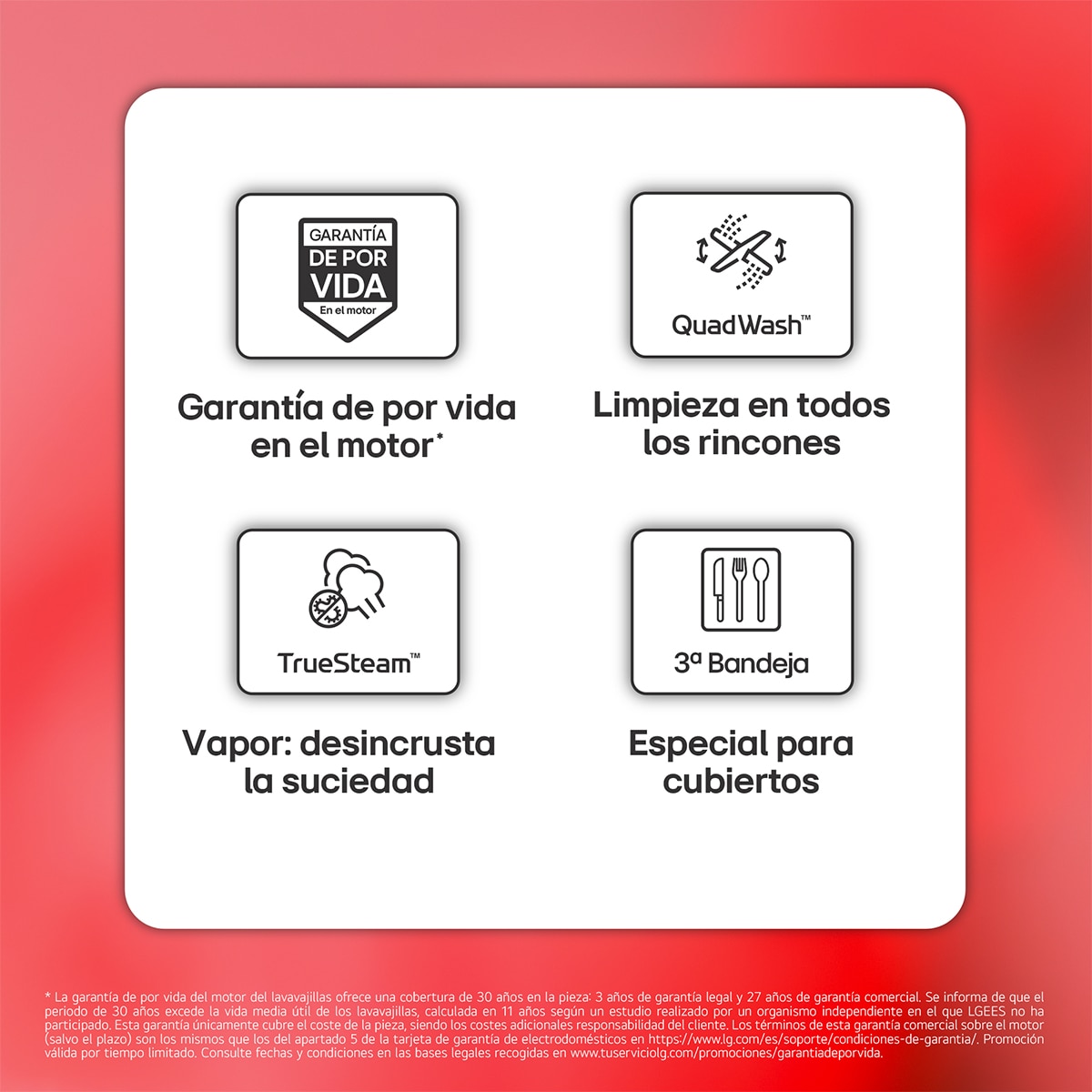 Lavavajillas LG 14 servicios QuadWashTM Steam con lavado a vapor y tercera bandeja - DF375HMS - Acero negro grafito Acero negro grafito-3