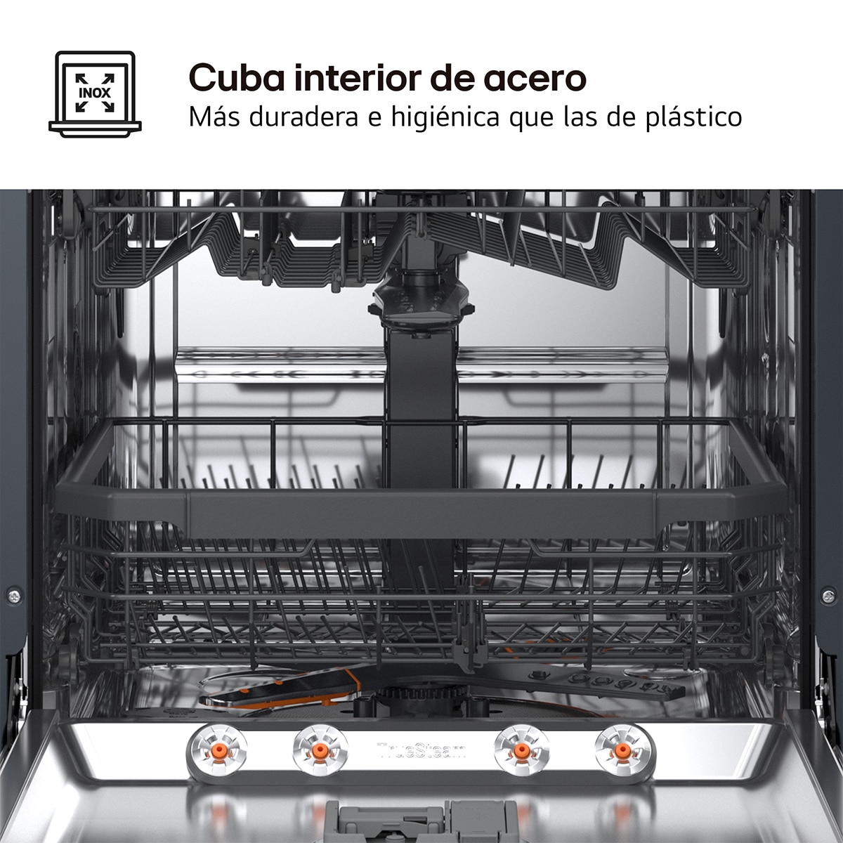 Lavavajillas LG 14 servicios QuadWashTM Steam con lavado a vapor y tercera bandeja - DF375HMS - Acero negro grafito Acero negro grafito-9